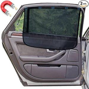 Magnetic Car Side Window Sun Shade (2 Pack) | Rear Window Sunshade